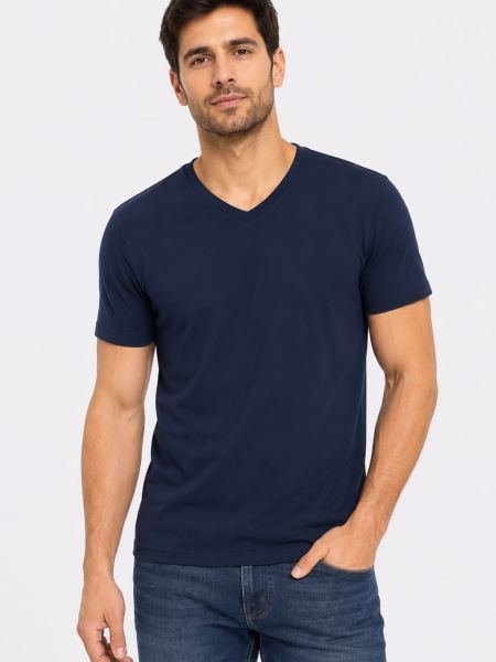 Navy Classic V-Neck T-Shirt