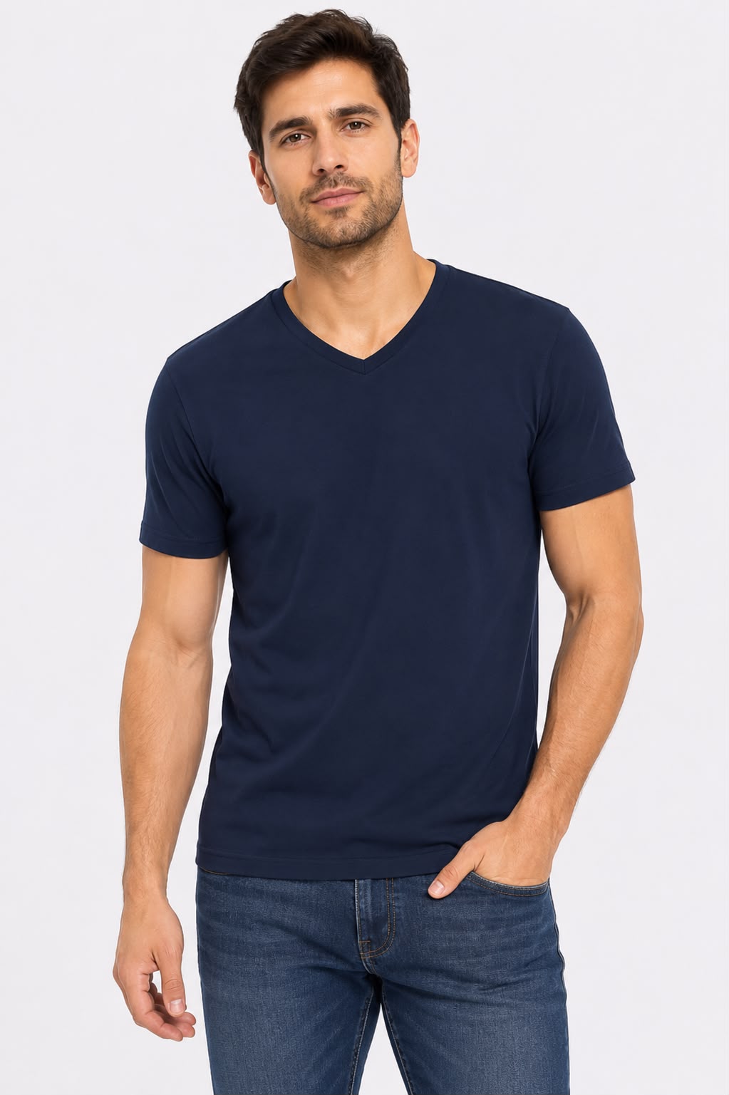Navy Classic V-Neck T-Shirt